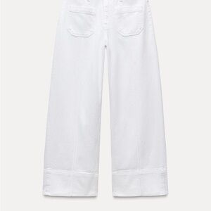 Elegant White Wide-Leg Trousers